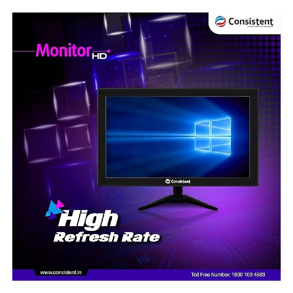 Consistent LED Monitor 19" VA with HDMI | VGA (CTM2001) view 4